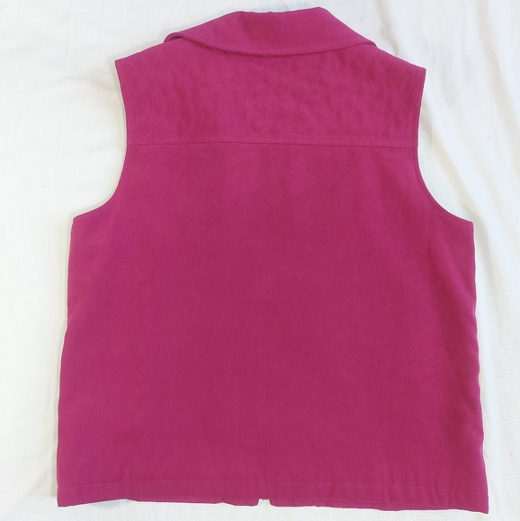 Allison Daley Bright Violet Lined Zip Up Vest, 8P - Picture 7 of 12